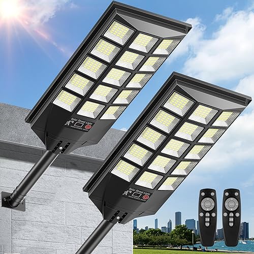 Miniatura 8 de Luces Solares para Exteriores, Luces Solares Impermeables de Calle para Exteriores, Luces de Inundación de Seguridad de 6500K del Atardecer al