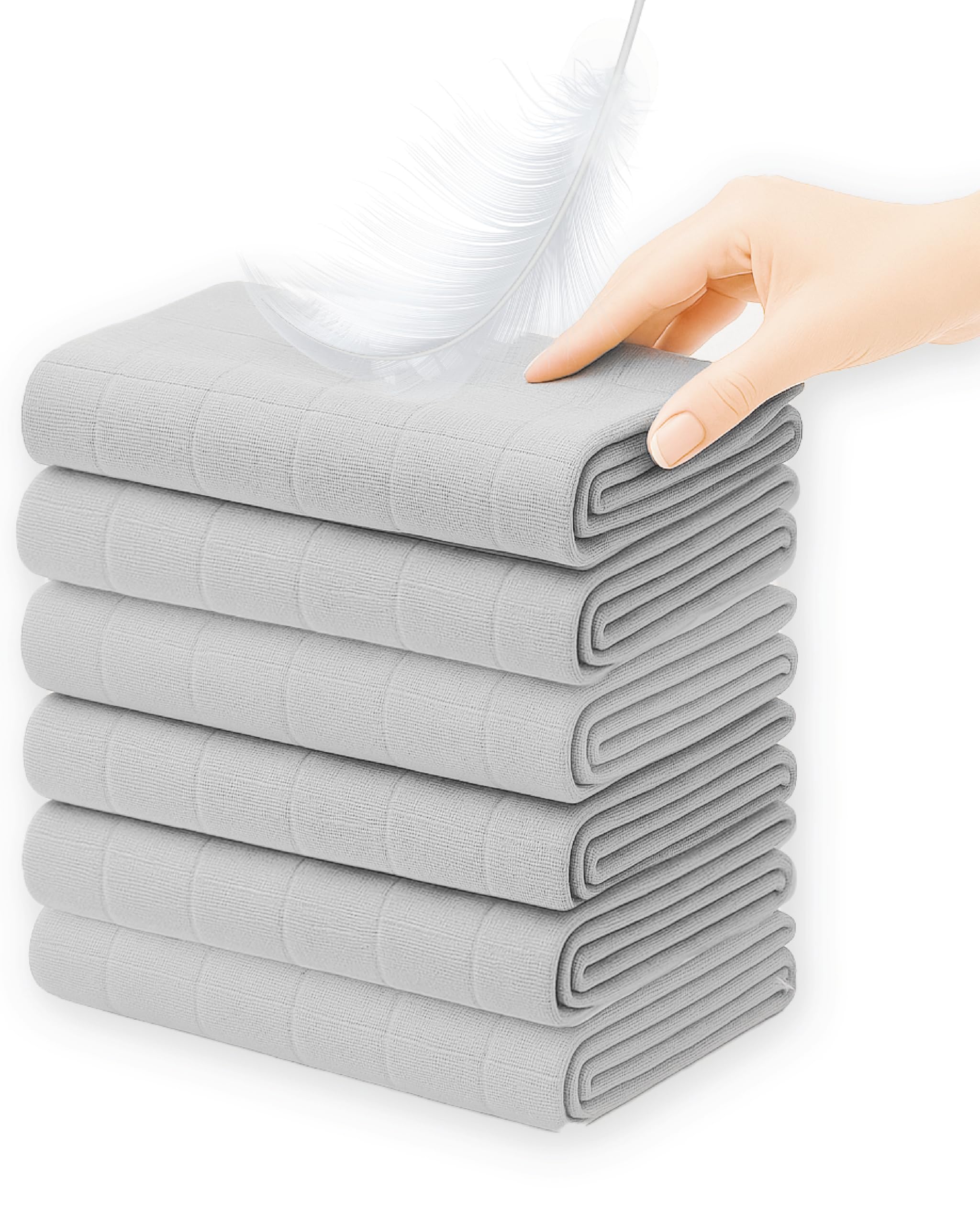 Soft Touch Newborn Essentials 100% Cotton Baby Muslin Cloths 6 Pack 70 x 70 cm