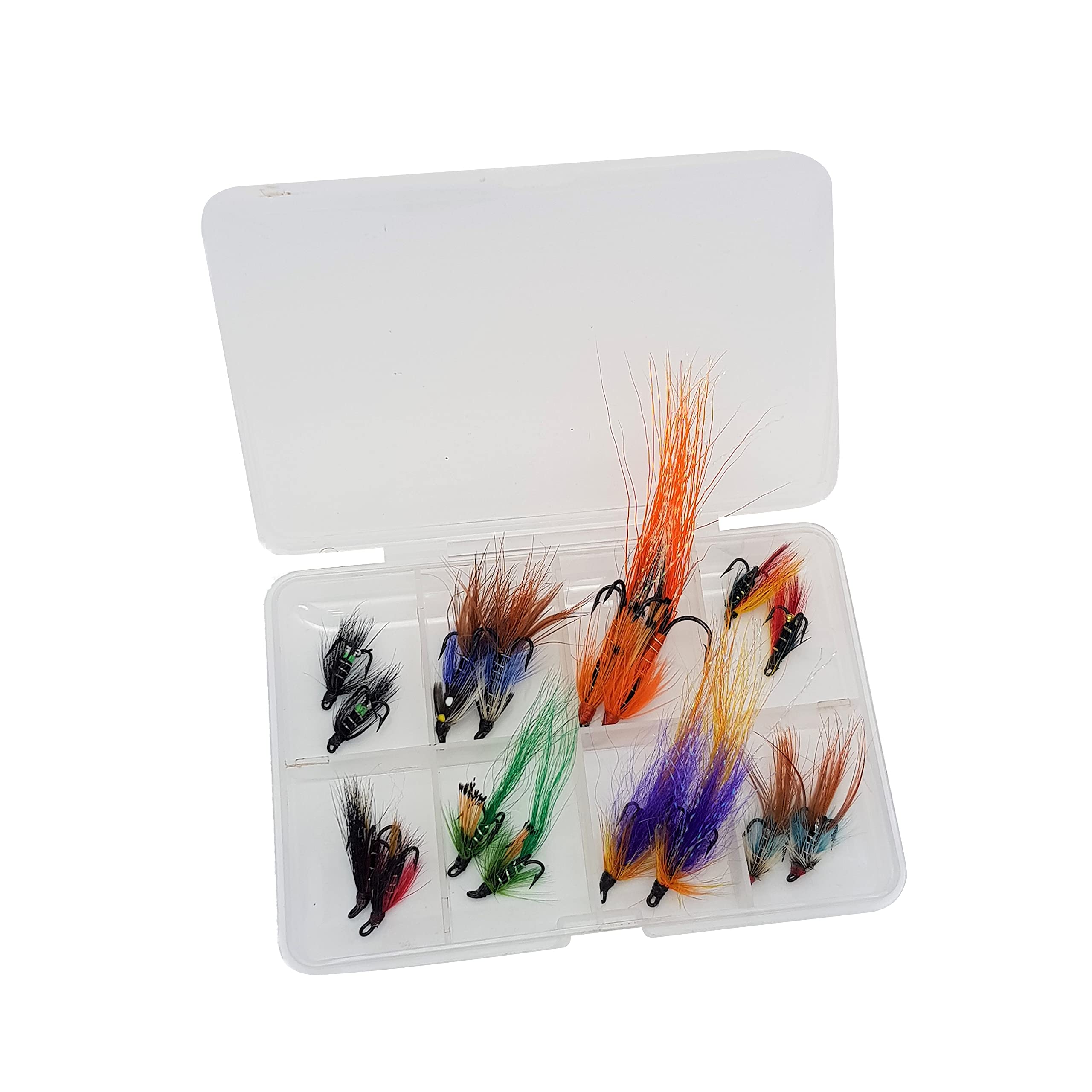 Fly Fishing Salmon Trebles Flies X16 10-14 with Box #339