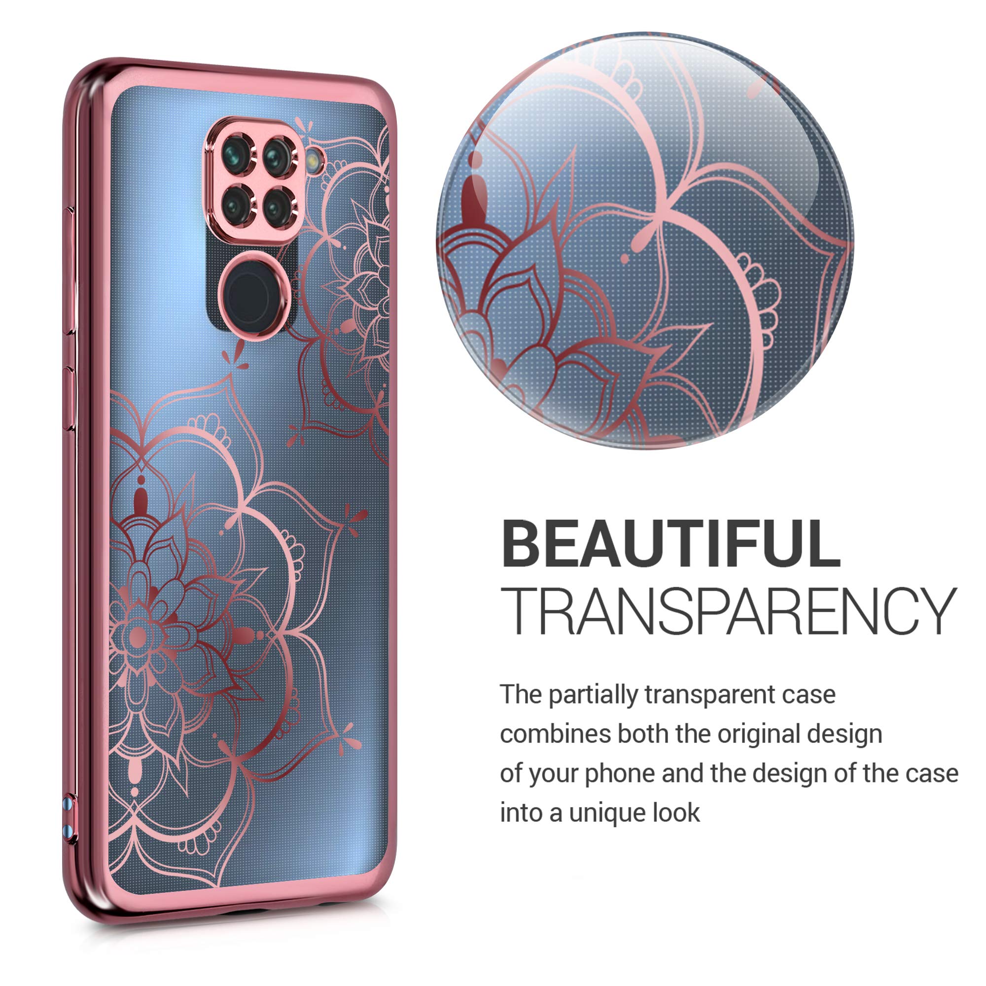 kwmobile Custodia Compatibile con Xiaomi Redmi Note 13 5G Cover - Protezione Back Case Morbida - Silicone TPU Effetto Metallizzato Lilla Metallizzato