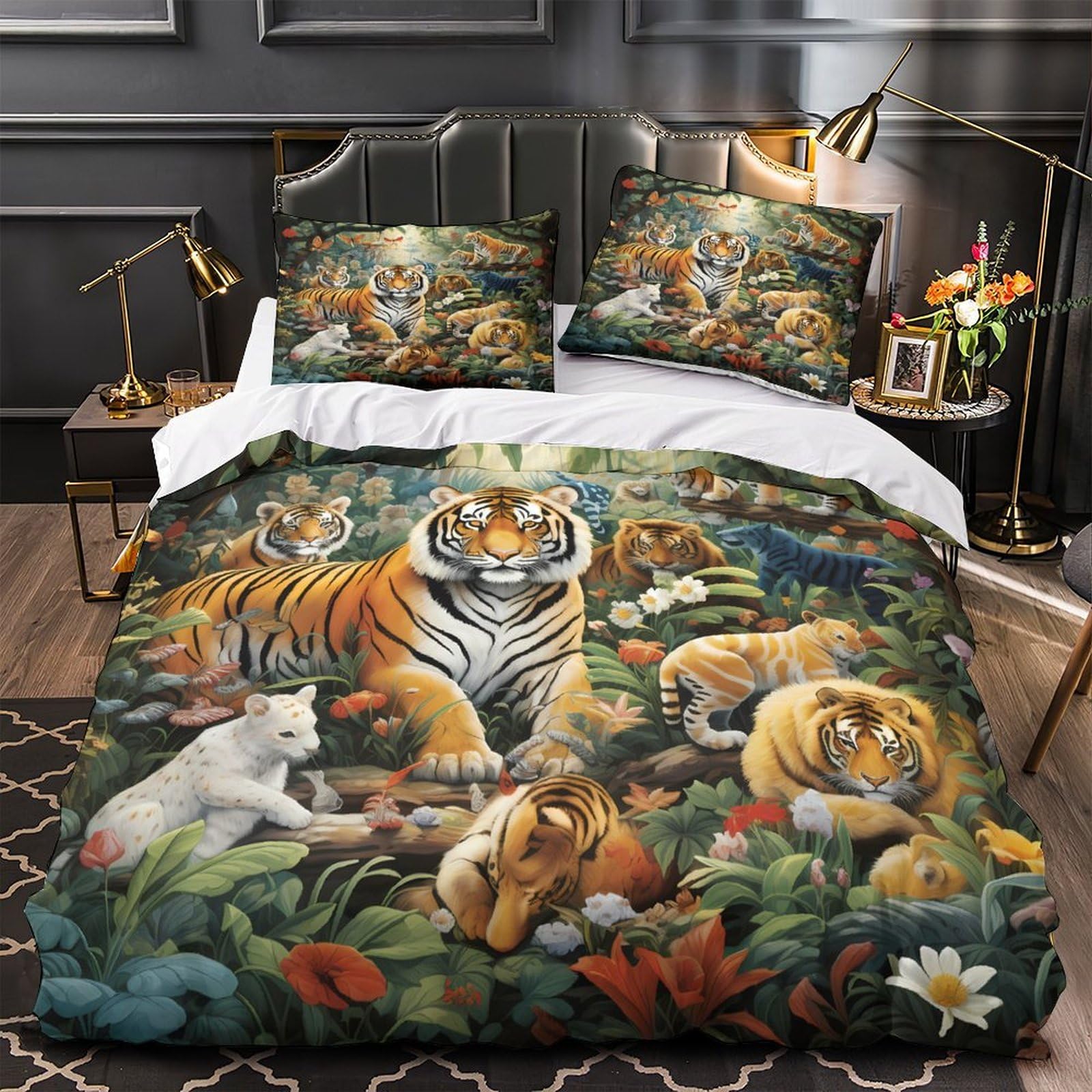 Parure de lit tigre 3D hypoallergénique pour transformer la chambre de votre garçon