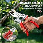 Kynup 2Pack Pruning Shears, Gardening Tools, Garden Shears, Heavy Duty, Up to 1 Inch Cut Capacity, Soft Grip Handle, Garden Pruning Scissor for Branches Flowers Plants Fruits Vegetables(Red)