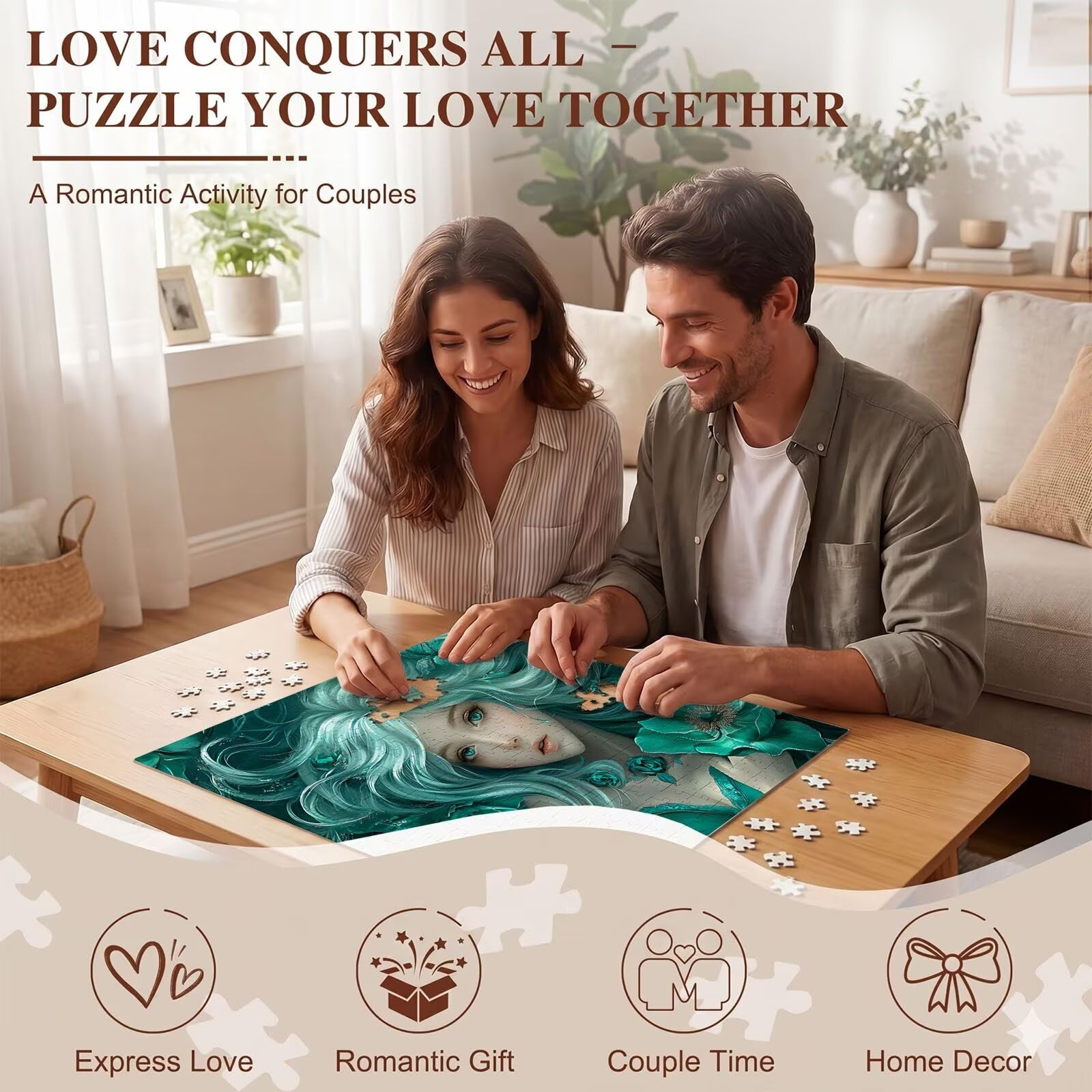 Puzzle 6000 Pezzi Classici, Puzzle Bellezza sogno 179 x 105 cm, Gioco Educativo e Antistress in Legno con Poster Incluso, Ttività DIY per Famiglia, Regalo per Appassionati, Decor Parete Casa, f0-738