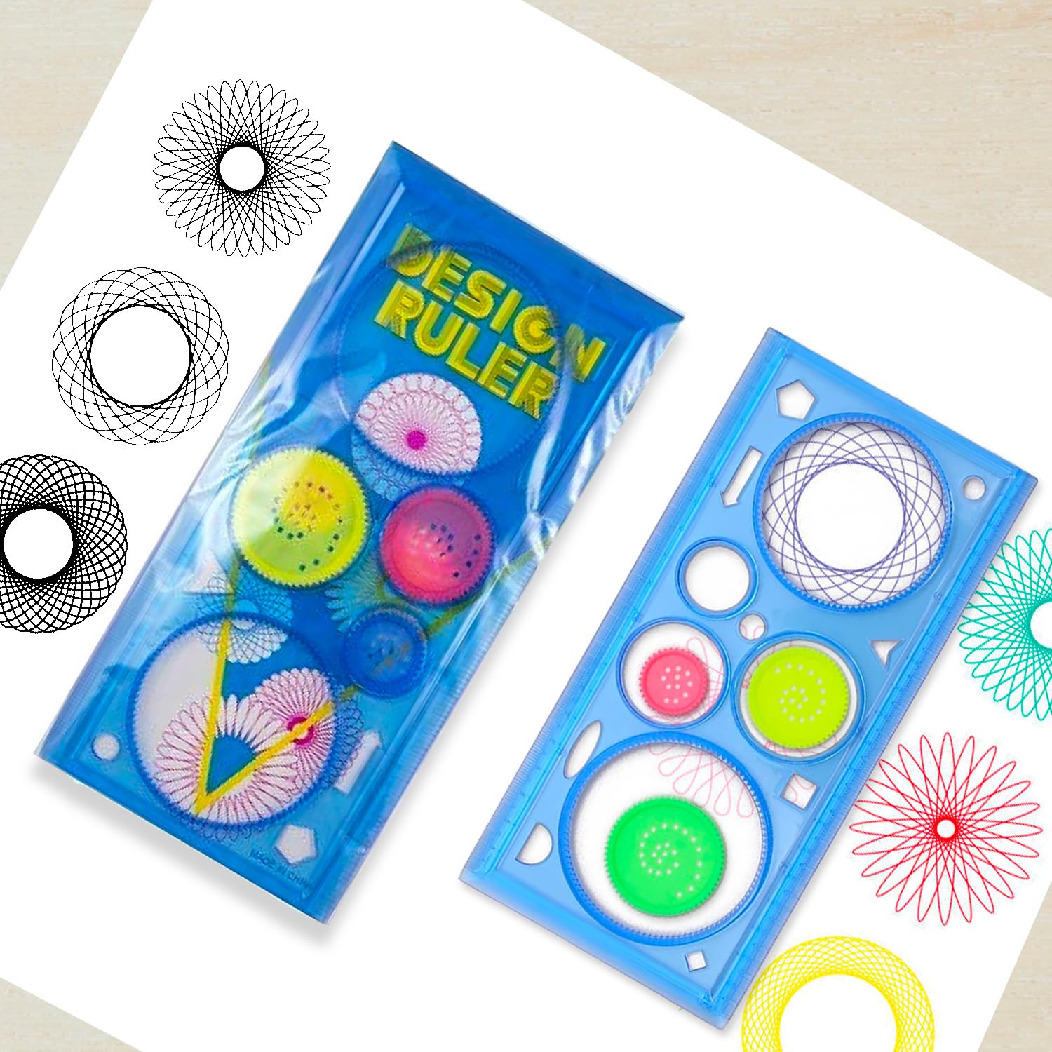Party Propz Spirograph Set for Kids - 12 Pcs Spirograph Geometric Ruler | Stationery for Return Gifts for Kids | School Stationery Items | Magic Ruler Pattern Making Tools | The Spirograph Scale