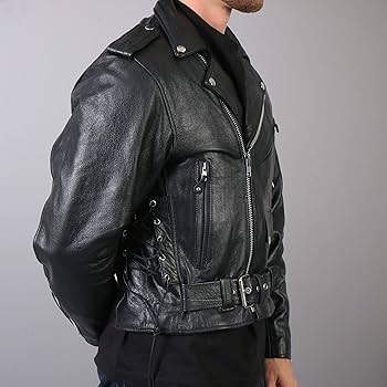 Amazon.co.jp: Hot Leathers ブラックレザー クラシック