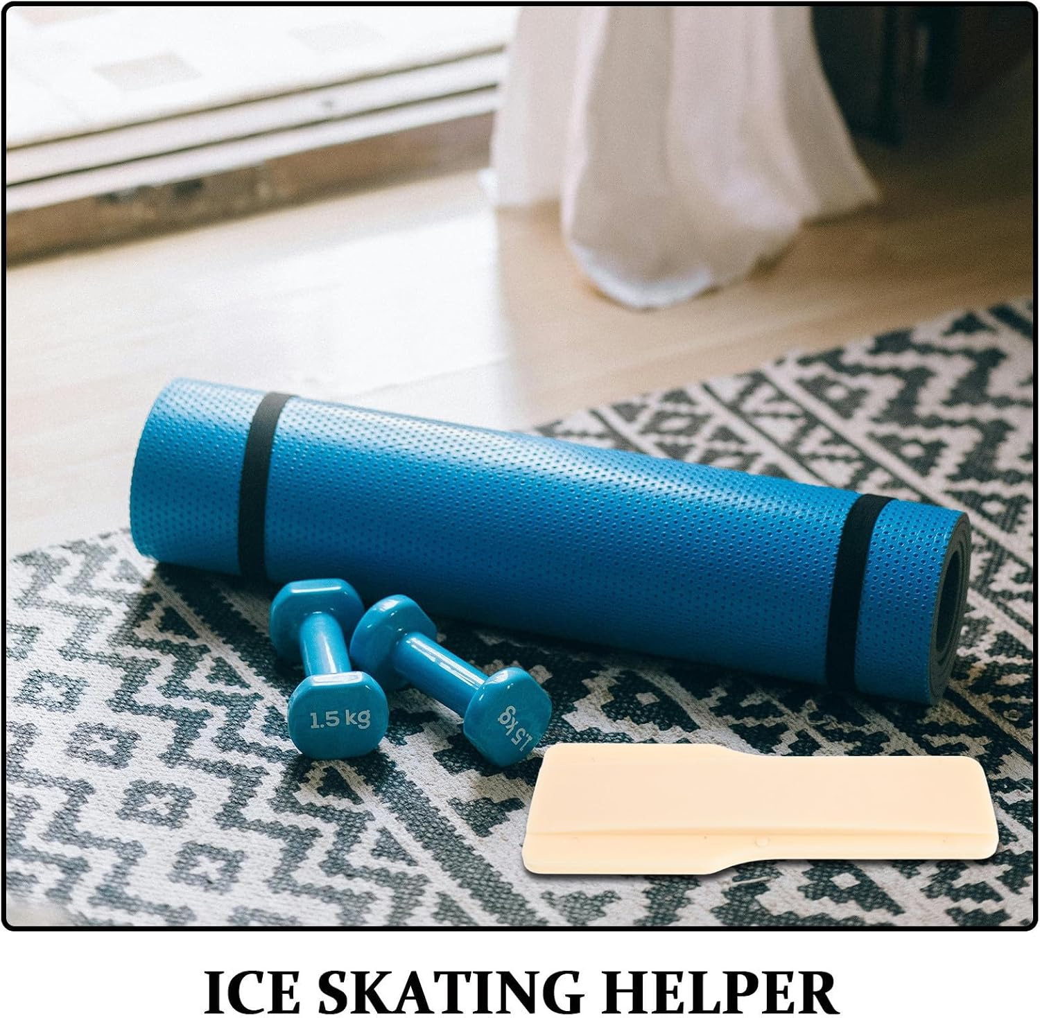 Figure Skating Training Aid Abs Beige Balance Board for Dancers | Compact Portable Design, Gym and Home Use, Technique Development for Ballet Dancers