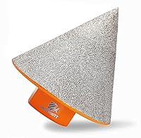 Vista 1 de Broca biseladora de diamante, brocas de diamante de 2 pulgadas (1.969 in) con rosca 5/8-11 para ampliar, pulir y biselar los agujeros exsit