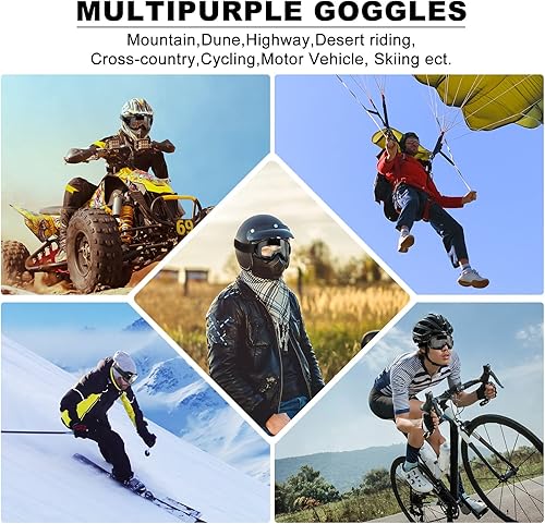 Miniatura 6 de ZukMi Gafas de motocross, motocross, gafas de motocross, gafas MX Off Road para hombres, mujeres, adultos, jóvenes, carreras de equitación