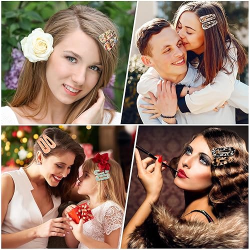 Miniatura 7 de cridoz 12 pinzas de pelo de resina acrílica para mujer, accesorios para el cabello