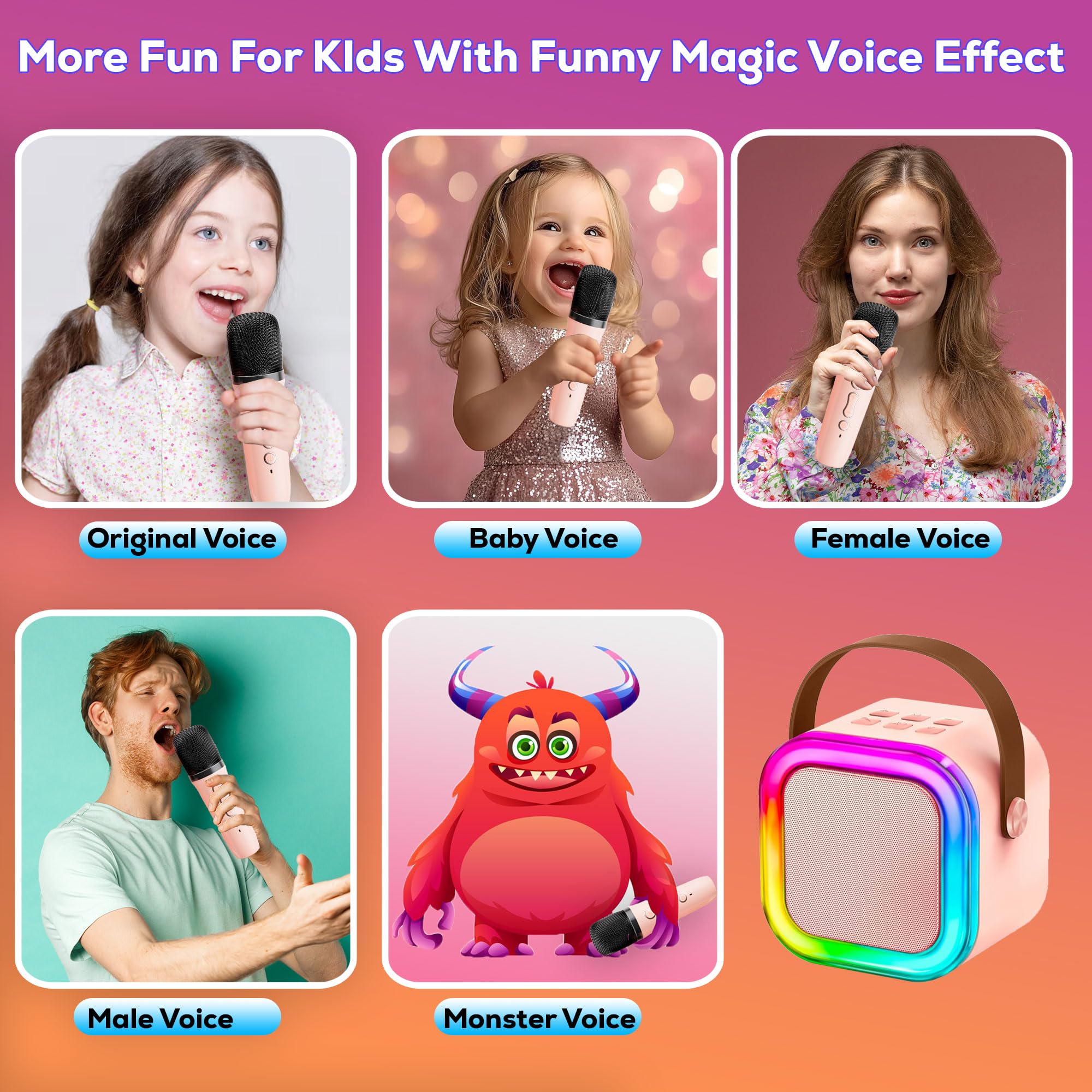 KTV Machine for Kids? High Sound Quality with Easy Connectivity (Black - 1 Mic)