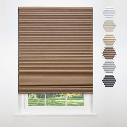 Linen Avenue Persiana Celular Opaca Estándar Inalámbrica 18" A x 48" Al, Harvest (Llega 1/4" Más Estrecha)