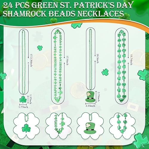 Miniatura 3 de Ferreve 48 Pcs Juneteenth Party Favors Set Includes 24 Red Yellow Green June 19th Beads Necklaces 24 Rimless Round Eyeglass Sunglasses for Afro