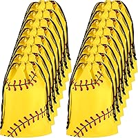 Vista 9 de Silkfly Paquete de 50 bolsas de softbol con cordón para aperitivos, bolsas de plástico para regalo, regalos de fiesta para suministros de fiesta