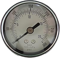 Vista 14 de HEAVY DUTY IN-LINE COMPRESSED AIR PRESSURE REGULATOR FOR AIR COMPRESSOR, 7 TO 215 PSI ADJUSTABLE, HIGH FLOW RATE, WALL BRACKET AND GAUGE INCLUDED