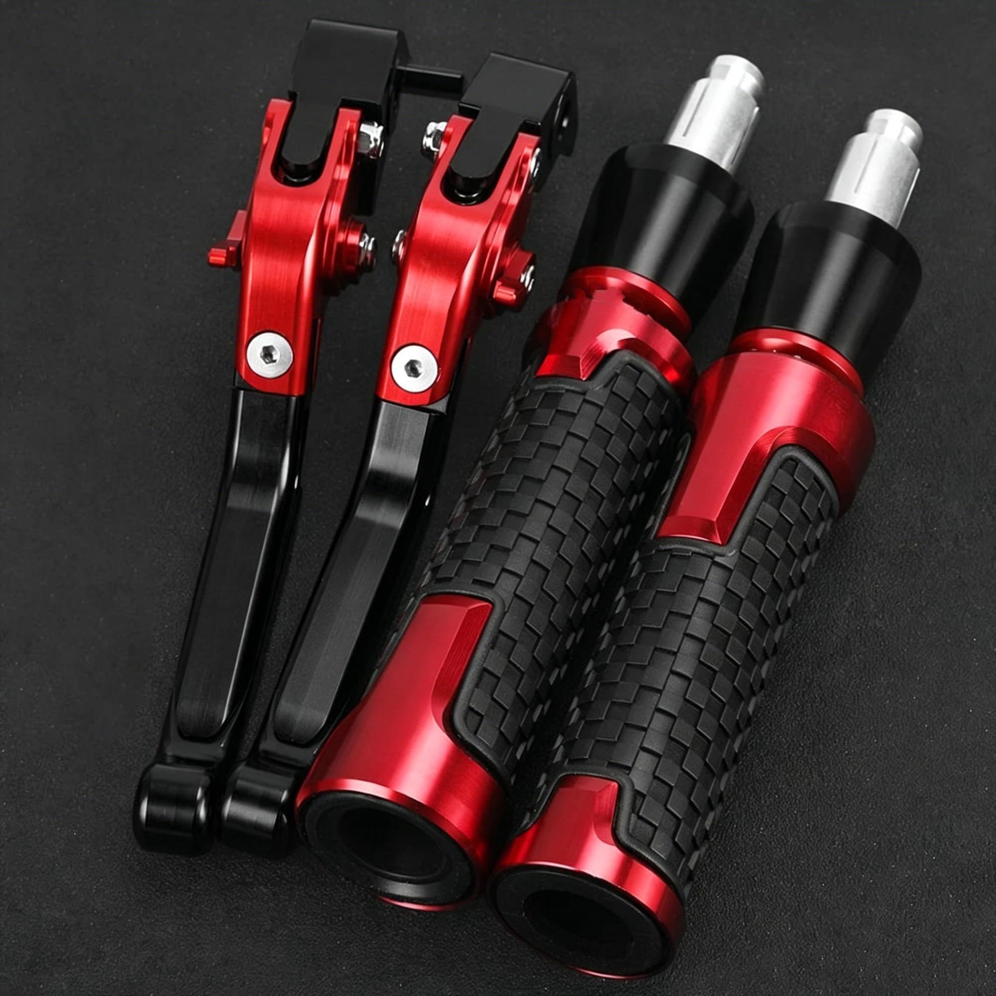 YZXOOP Clutch Levers Motorcycle Brake Clutch Lever Handlebar Grips for Loncin for Voge RR525 RR 525 Replacement Kit with Handle Bar End Motorbike Handlebar Brake Lever