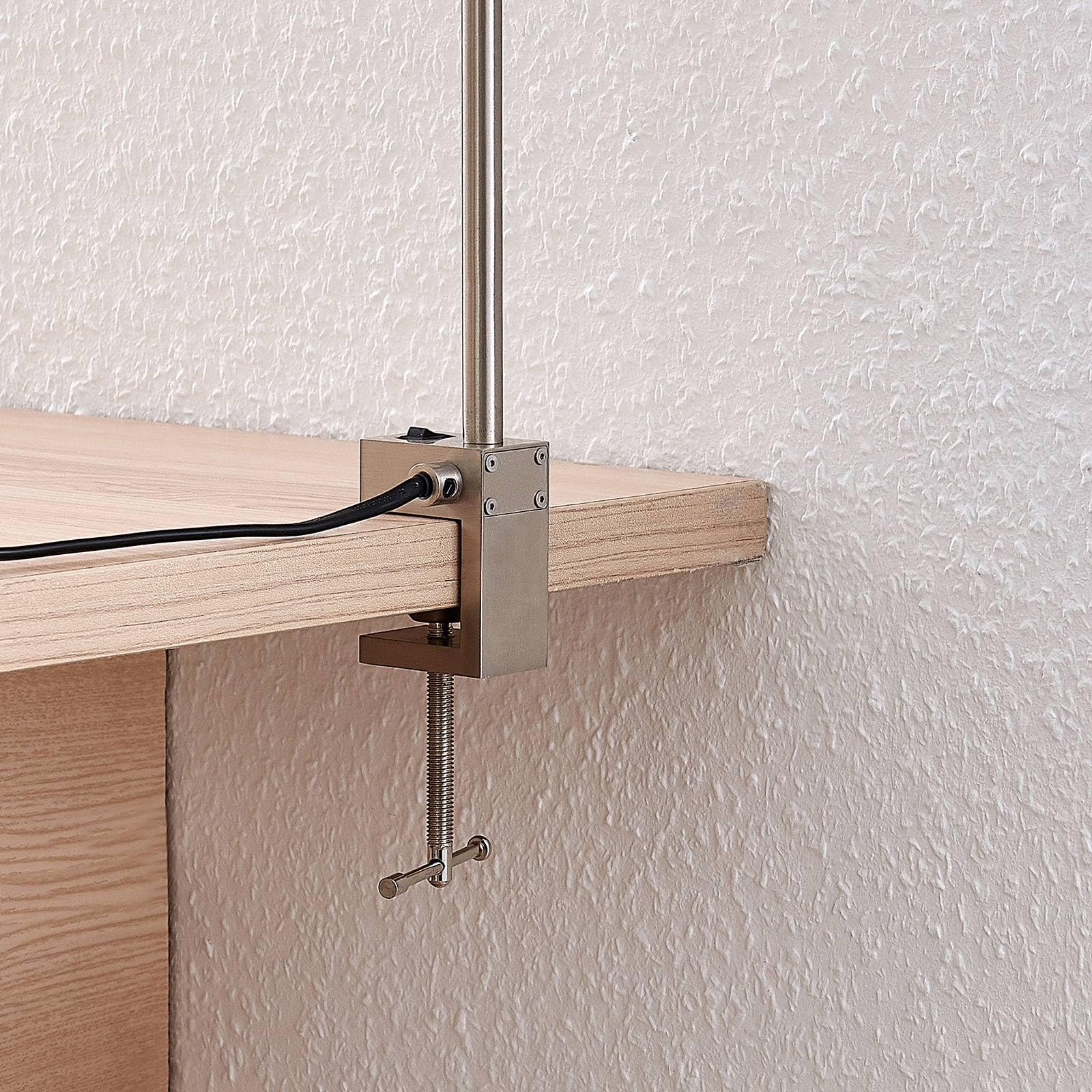 Lindby Lampada con morsetto (Moderno) colore Grigio, in Alluminio ad es. Studio & Ufficio lampadina inclusa lampada da tavolo scrivania lettura