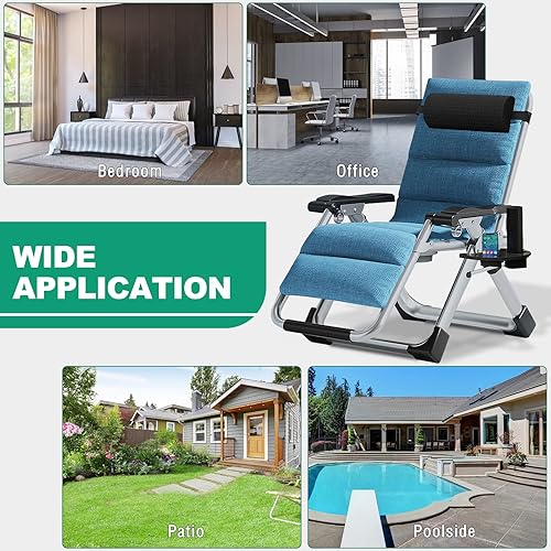 Miniatura 7 de LILYPELLE Zero Gravity - Silla reclinable de césped de primera calidad, plegable, portátil, con cojín desmontable, reposacabezas y soporte para