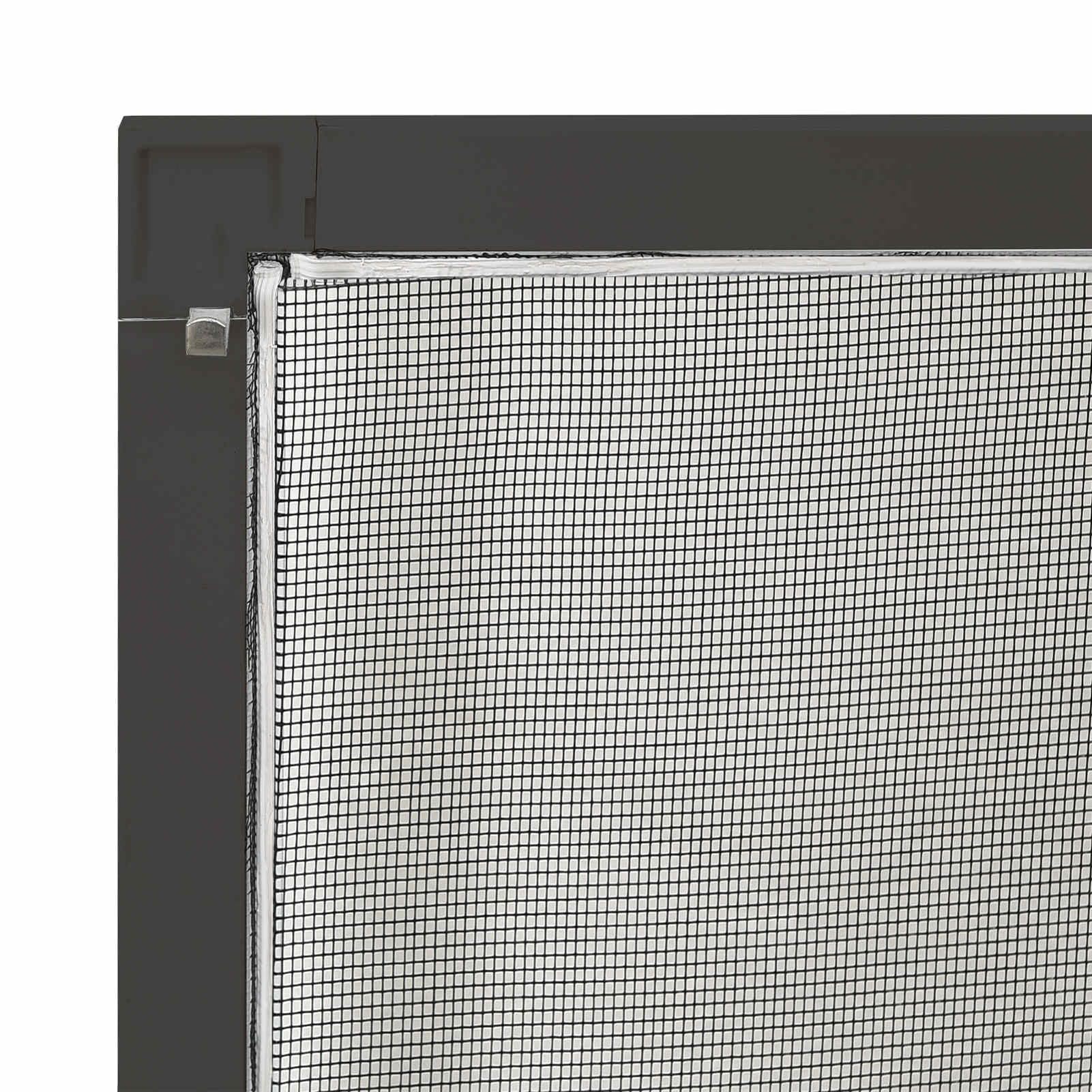 Gecheer Insektenschutzgitter Fenster Anthrazit, Aluminiumrahmen, Glasfasergewebe, 120x140 cm, für Schlafzimmer, Küche, Wohnraum