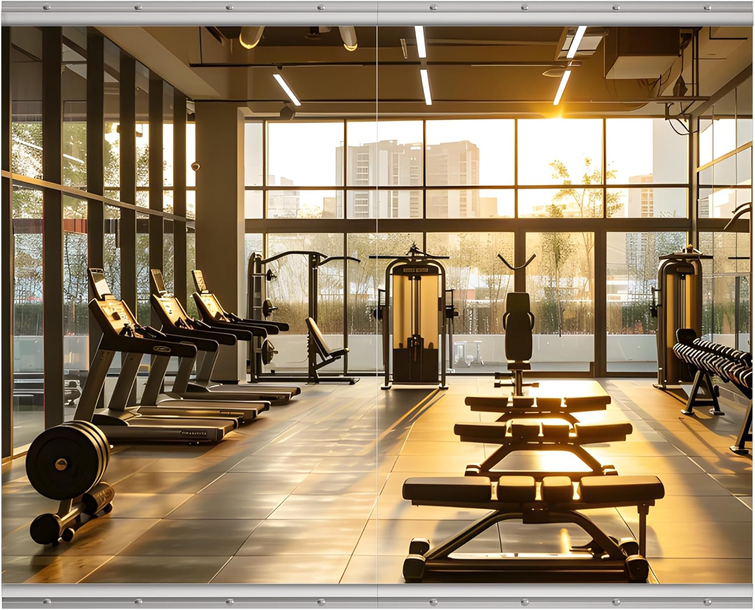 Hasipu Home Gym Mirror 45"x27"-2 PCS Large Full Body Mirror for Yoga, Large Wall Mirror Full Length for Fitness, Garage, Dance Studio, 0.16in Tempered Glass Frameless Mirror-UL Home Gym Mirror 45" x 27"-2PCS