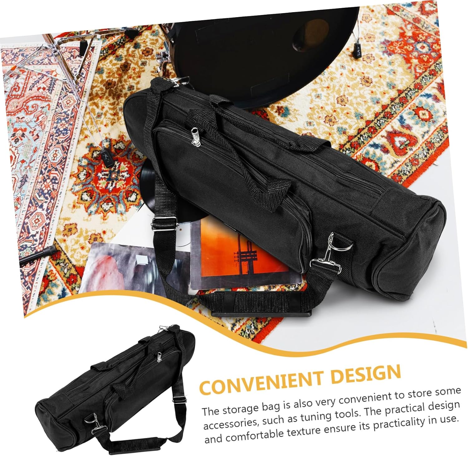 VANZACK Thickened Anti-Scratch Trumpet Case Dual Carrying Options – Waterproof Wind Instrument Bag for Musicians Suitable for Outdoor Use