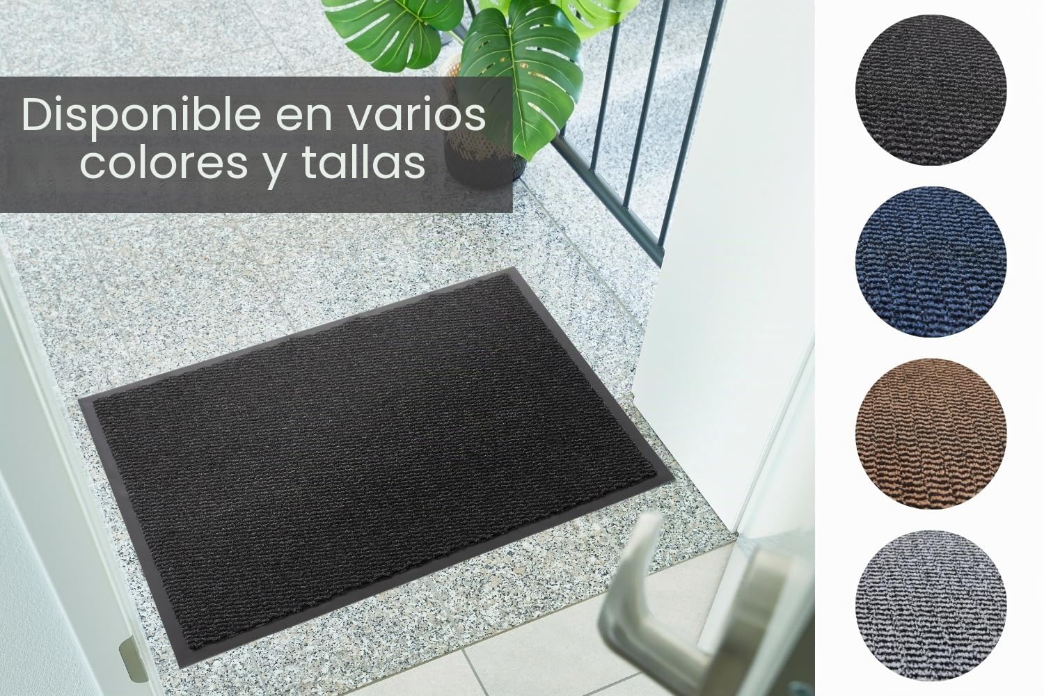 Andiamo Felpudo Easy - Atrapa Suciedad para Entrada de Casa - Uso Flexible en Puertas Interiores o para Zapatos - 120 x 180 cm Antracita
