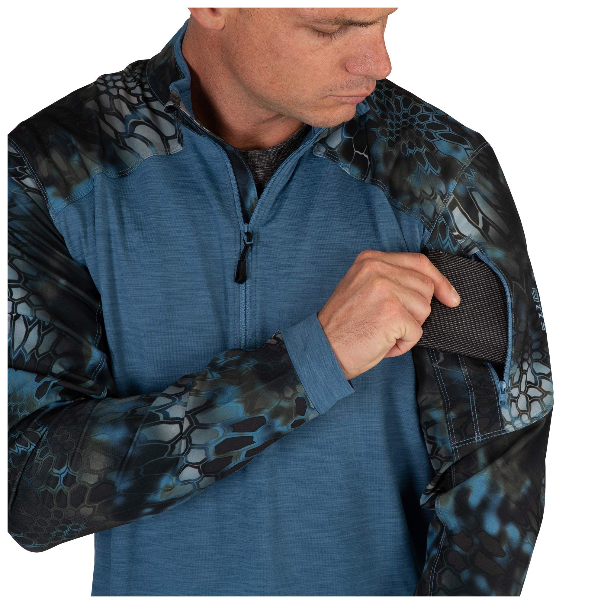Pull Tactique 5.11 Homme Gris Foncé, Demi-fermeture éclair, Léger, Taille L – Vietnam