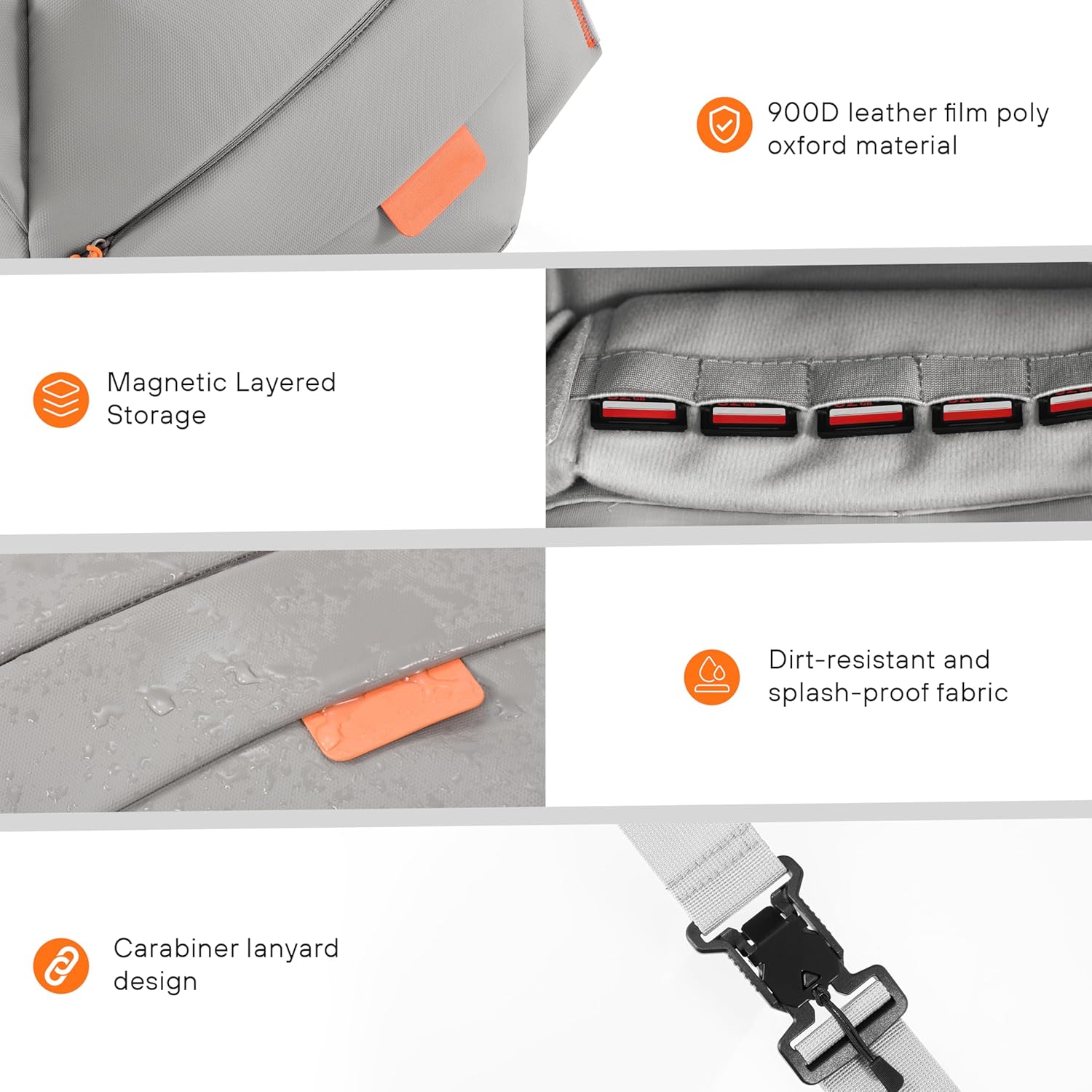 STARTRC PHOTO All-in-One Waterproof Storage Bag for DJI Osmo Pocket 3/Osmo Mobile 7P/Action 6/5 Pro/Osmo 360/Nano,Portable Premium 900D Polyester Multilayer Travel Case with Smart Organization - Image 5