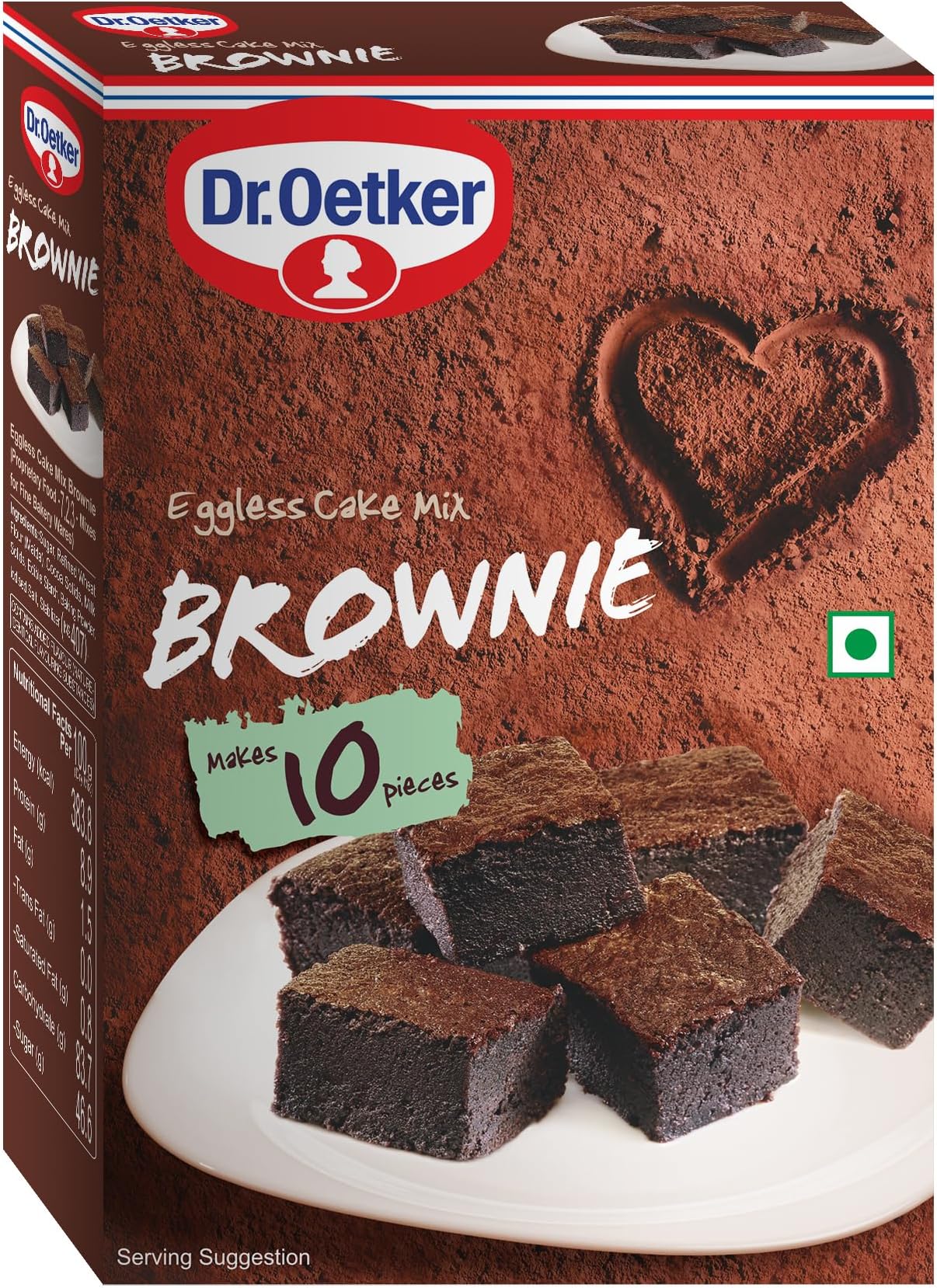 Dr. Oetker Brownie Cake Mix, 250g | Eggless, Rich Chocolate Flavor | Easy-to-Bake Dessert at Home