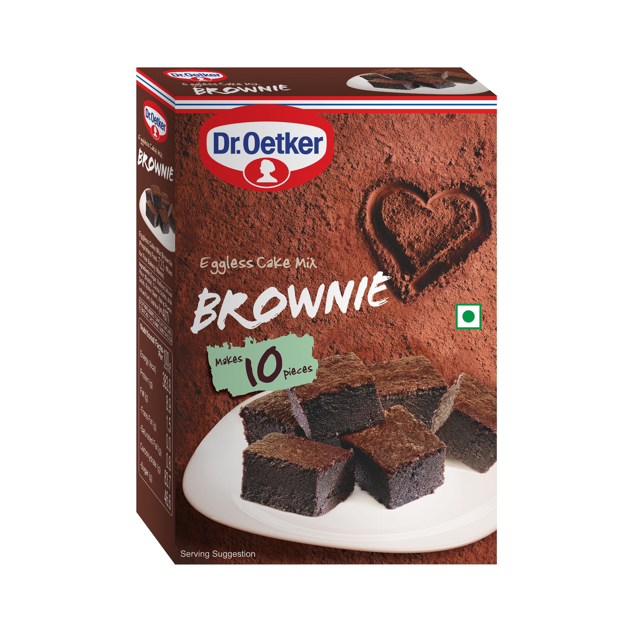 Dr. Oetker Brownie Cake Mix, 250g | Eggless, Rich Chocolate Flavor | Easy-to-Bake Dessert at Home