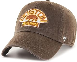 47 Gorra Boston Bruins Clean Up estilo vintage, color marrón