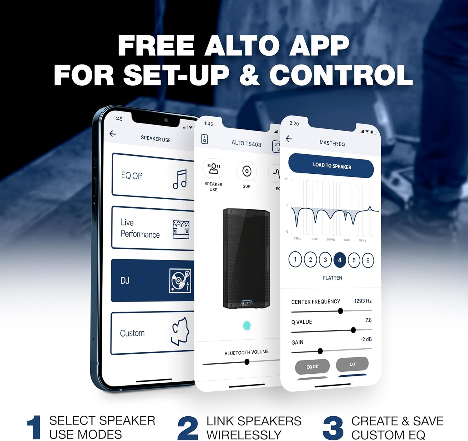 ALTO TS408 2000W 8" Powered PA Speaker with 3 Channel Mixer, Bluetooth Streaming, Wireless Loudspeaker Linking, DSP and ALTO App - Image 3