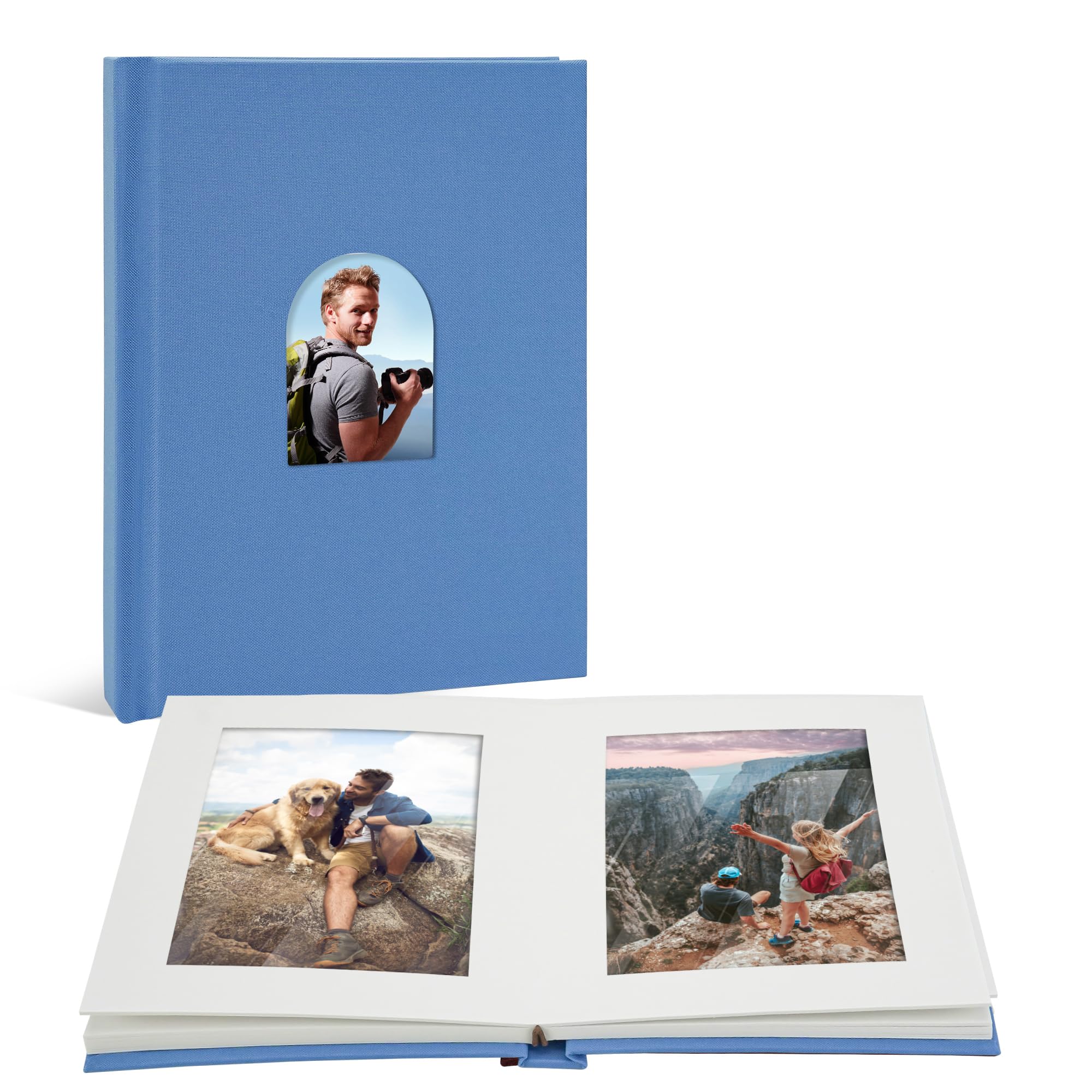 Vienrose Album fotografico piccolo di alta qualità, 10 x 15 cm, per 20 foto, copertina in lino con spazio per scrivere, ideale per album di nozze, libri per bambini e diari di viaggio