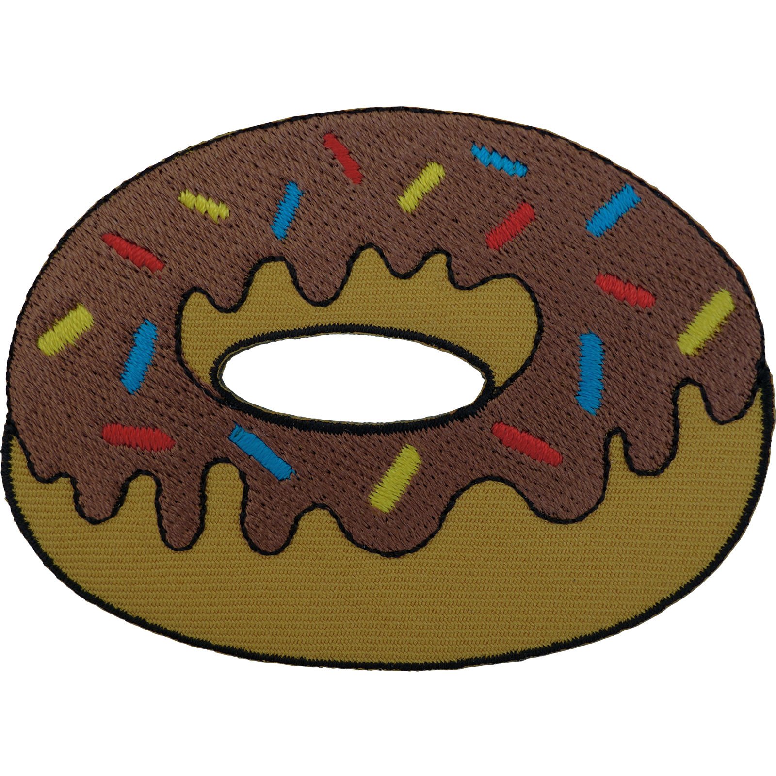 Doughnut Patch Embroidered Chocolate Donut Sew/Iron On Badge Food Embroidery