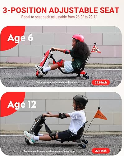 Miniatura 7 de Go Kart eléctrico con licencia McLaren para niños, cambio de carro de deriva de 24 V, giro de 360°, agarre giratorio continuo, máximo 6 MPH, 3 Negro