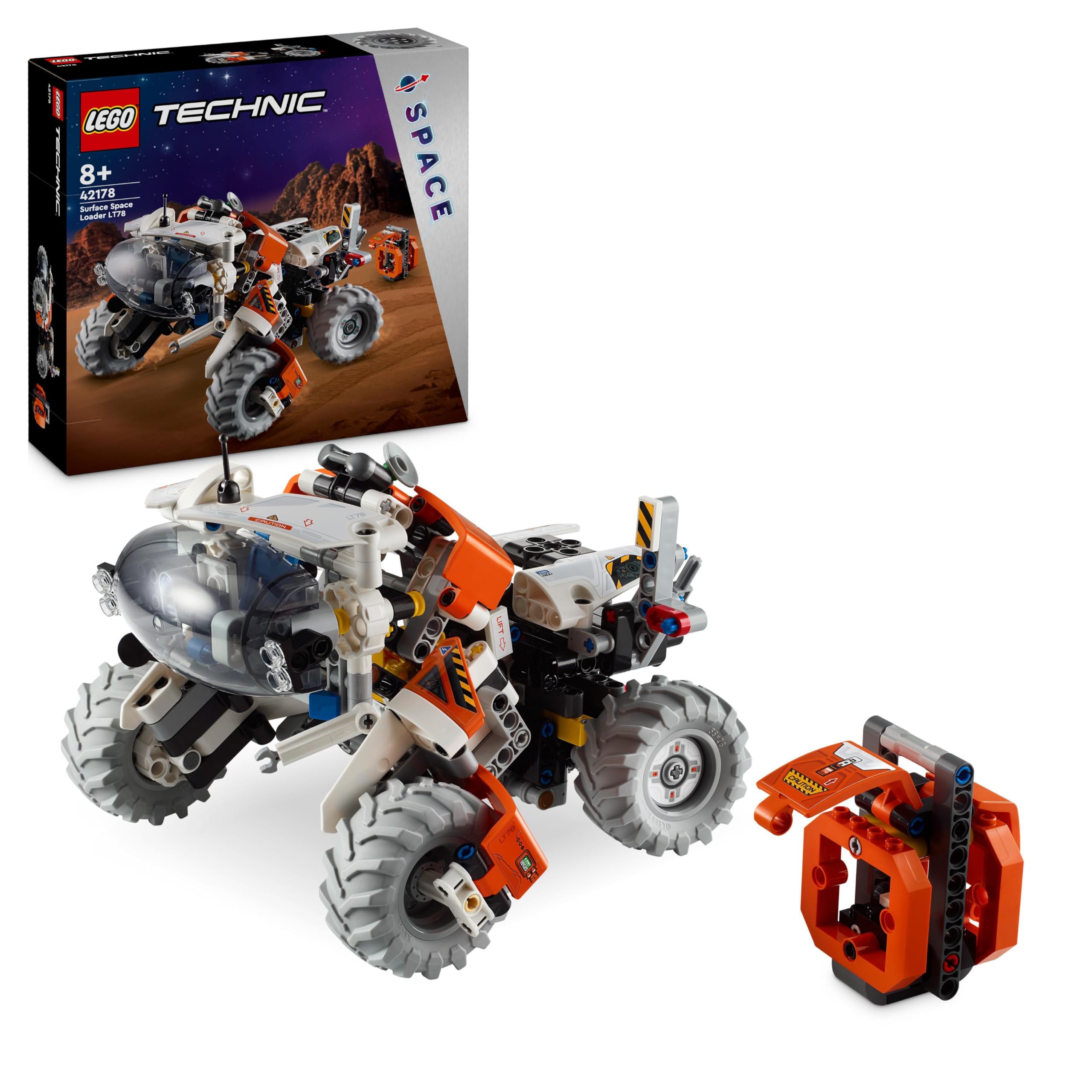 LEGO Technic Loader Spaziale LT78, Set di Giochi Spaziali per Bambini e Bambine da 8 Anni, Veicolo Giocattolo per l'Esplorazione, Modellino da Costruire a Tema Spazio, Idea Regalo di Compleanno 42178
