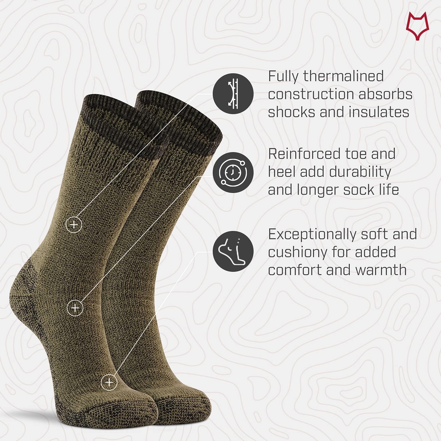 Fox River Wick Dry Explorer Wool Hiking Crew Socks for Men Heavyweight Cold Weather Socks with Moisture Wicking Fabric : Clothing, Shoes & Jewelry