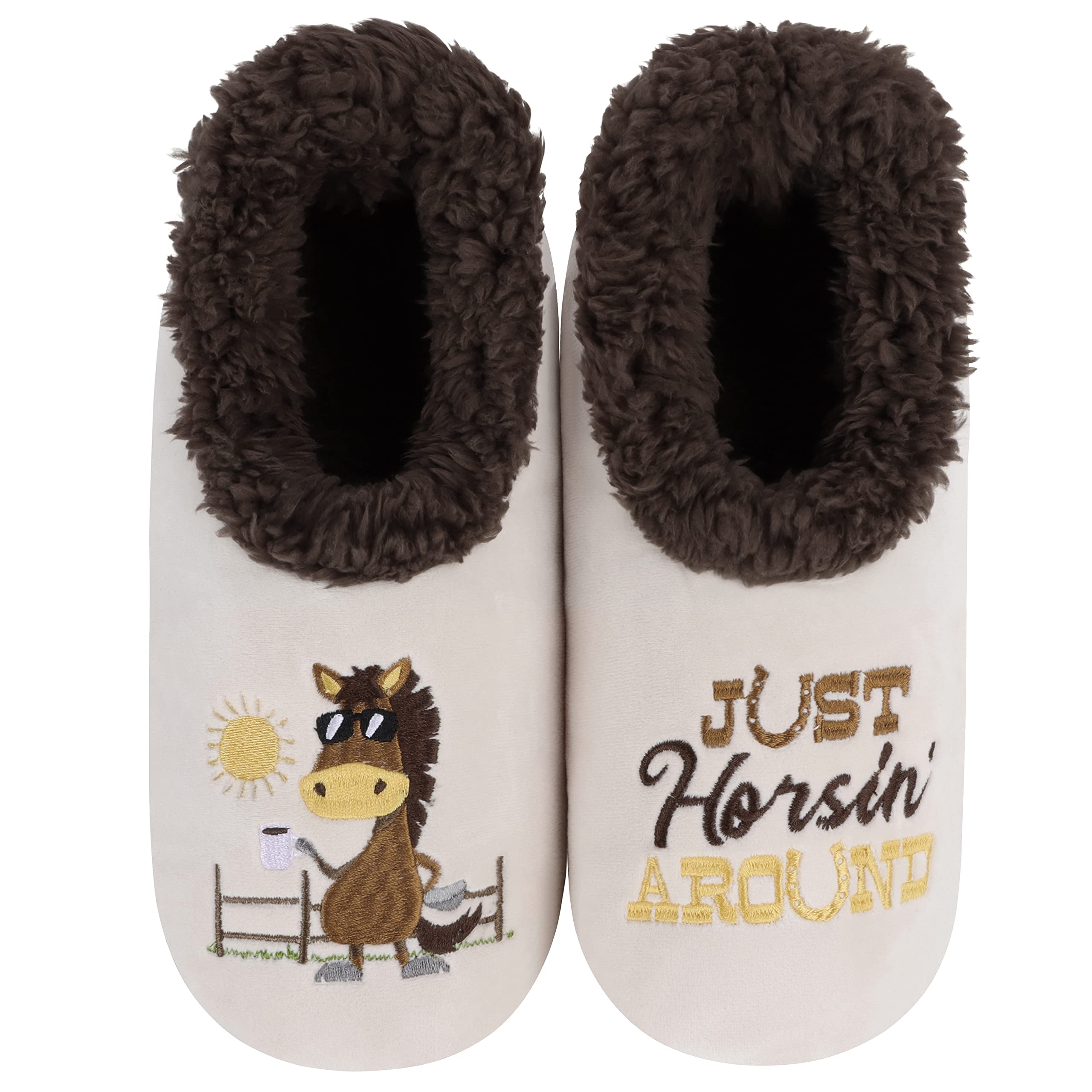 Snoozies Pairable Animal Slipper Socks for Women