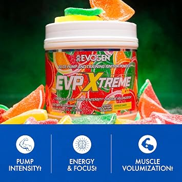 Evogen EVP Xtreme NO Pre-Workout | Sugar-Free | Citrus Candy | 40 Servings