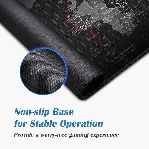 Miniatura 3 de Alfombrilla de escritorio para juegos con posavasos, alfombrilla de escritorio de oficina de 31.5 pulgadas x 11.8 pulgadas, alfombrilla de ratón