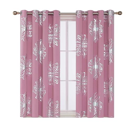Pink Floral Curtains Amazon Co Uk