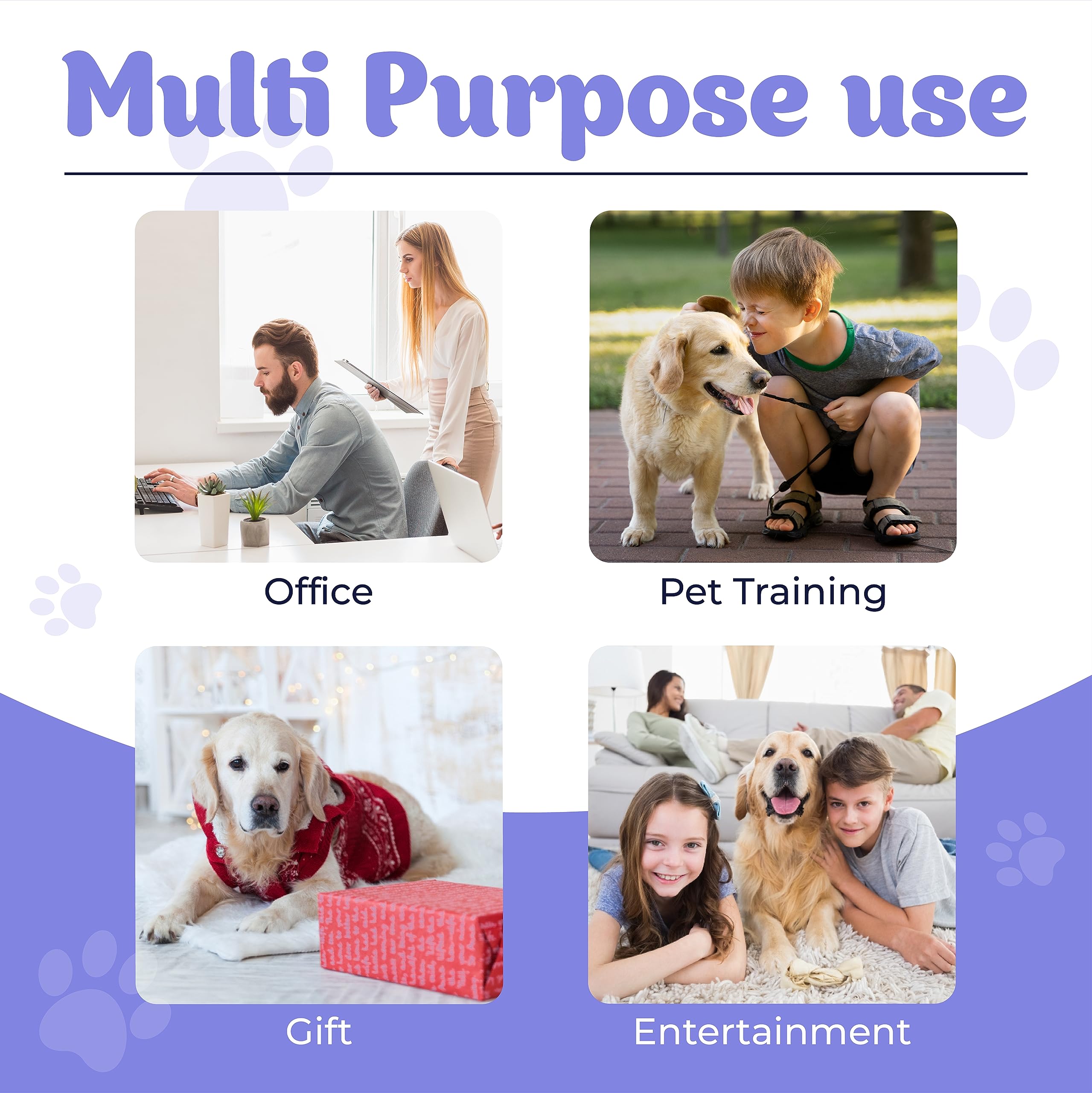 SUHSAI buzzers enregistrables pour pour Animaux de Compagnie Buzzer pour Chien avec Fonction d'enregistrement de 30secondes Outil de Communication pour Animaux Bouton pour Chiens et Chats-Paquet de–4