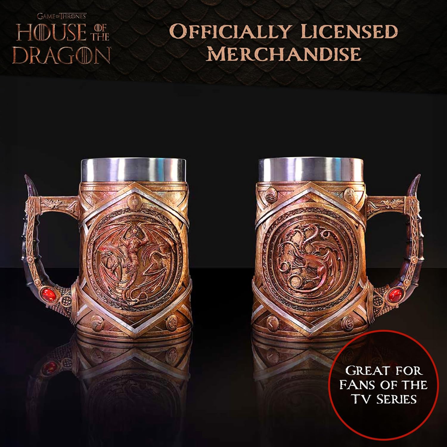 Nemesis Now Dragon Targaryen Crown and Dagger Tankard