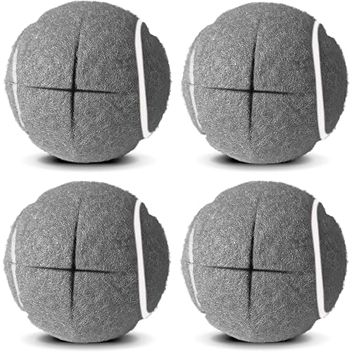 Precut Tennis Balls for Walkers 4PCS, Heavy Duty Long Lasting Felt Glides, Universal Fit for Most Walkers & Furniture Legs, Easy Installation, Floor Protection, Senior Walker Accessories(Grey)