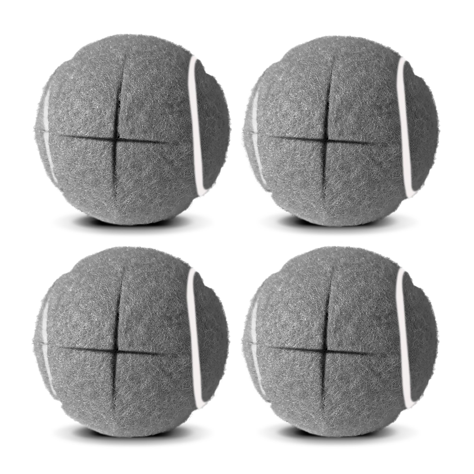 Photo 1 of Precut Tennis Balls for Walkers 4PCS, Heavy Duty Long Lasting Felt Glides, Universal Fit for Most Walkers & Furniture Legs, Easy Installation, Floor Protection, Senior Walker Accessories(Grey)