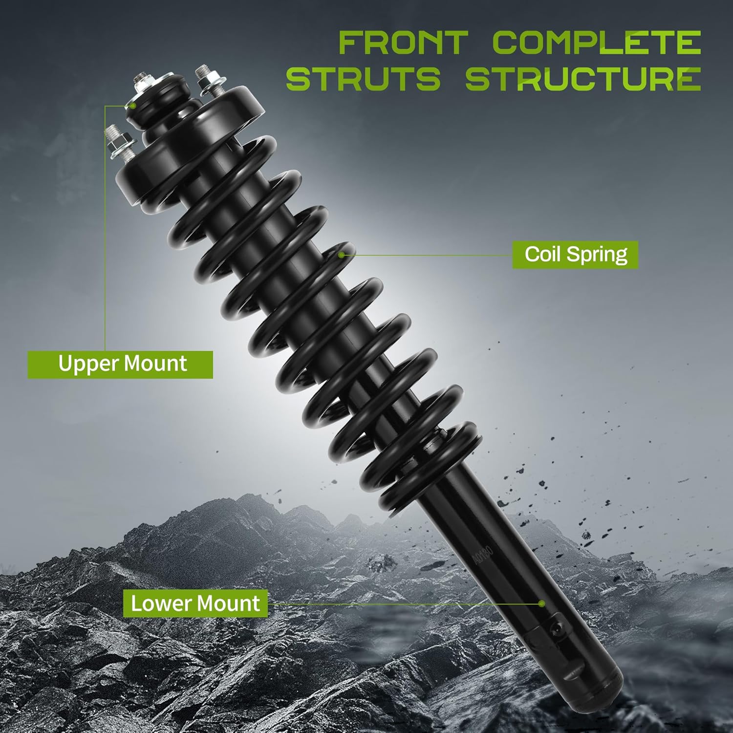 AUTOSAVER88 Front Complete Struts Shocks and Coil Spring Assembly Compatible with 1997-2001 CR-V CRV