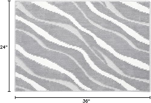 Miniatura 2 de Zacoo Alfombra moderna de 2 x 6 pies para pasillo, decoración de dormitorio, sala de estar, entrada, alfombra de baño, antideslizante, resistente a