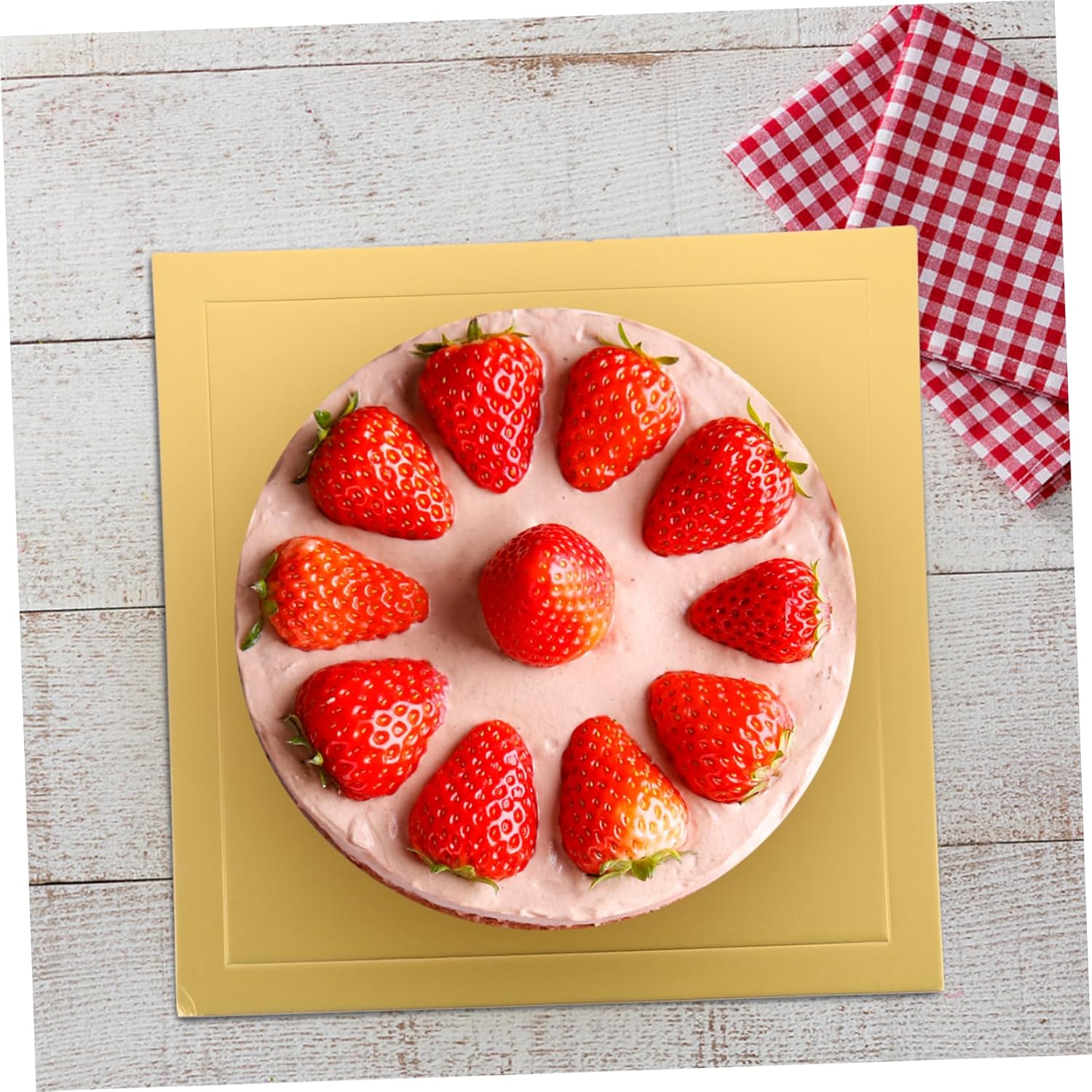 Gatuida 10pcs Square Cake Board Thick Cardboard Cake Bases for Elegant Presentation for Weddings Birthdays and Events for Mousse and Pastries