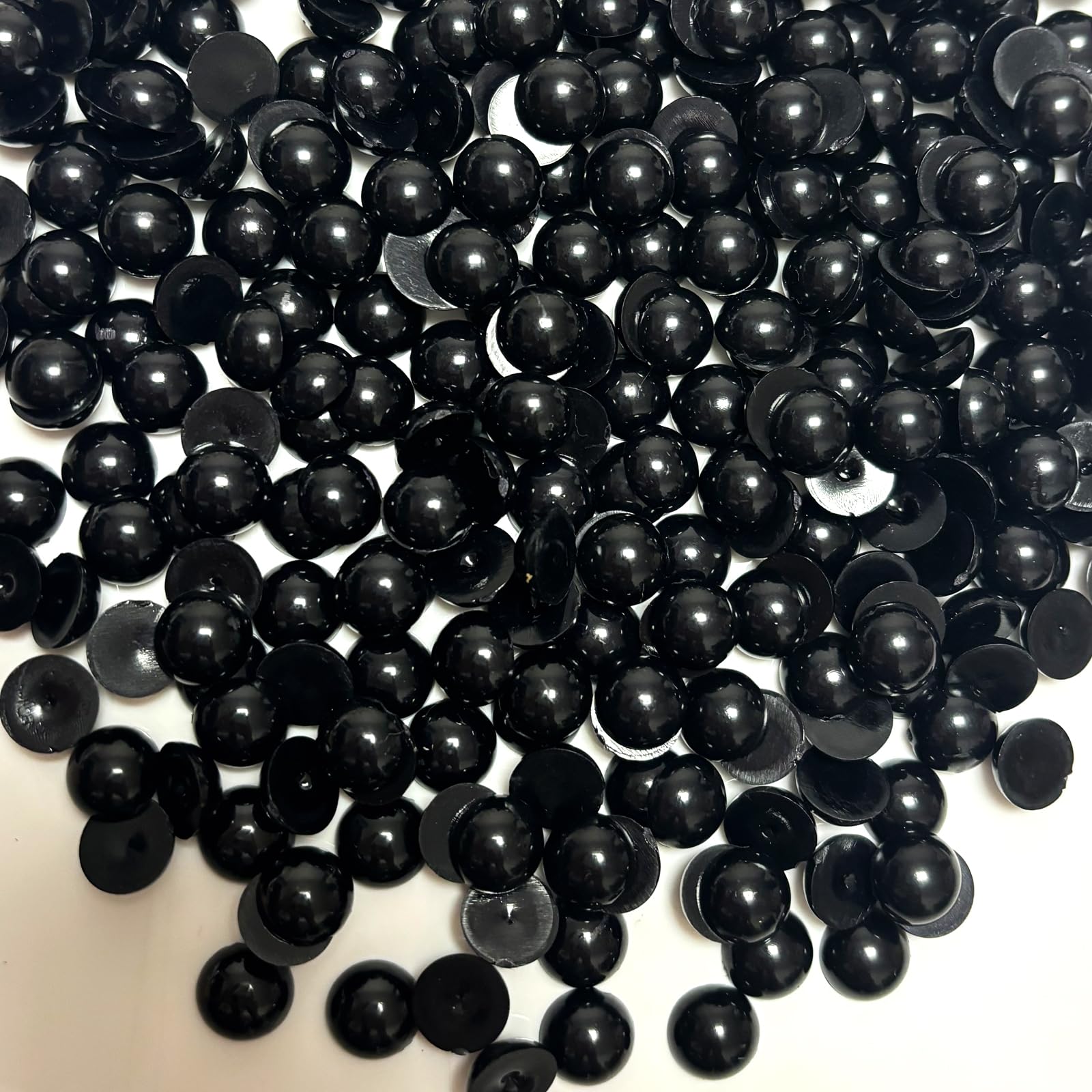 Amazon.com: 800PCS Black Flat Backed Pearls, 8mm Round Half