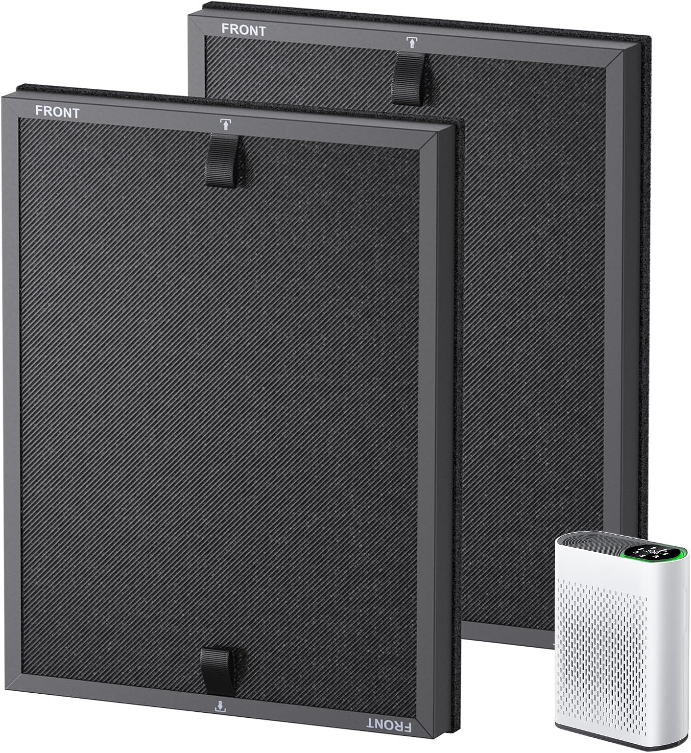 2 Pack HAP602 Replacement Filter Compatible with ECOSELF HAP602 / HAP602WF Air Purifier, Air Purifiers Replacement Filter for Home Large Room, # RF-HAP602-2P