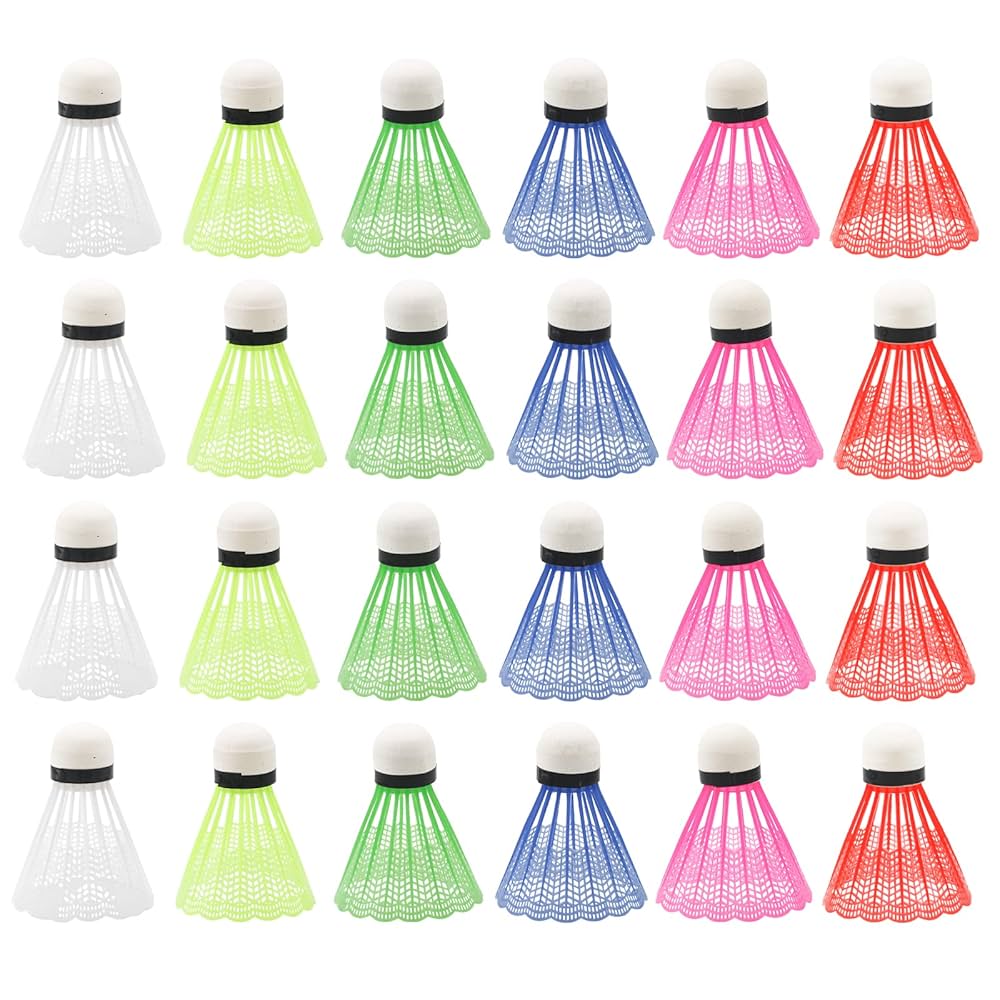 Amazon | 24 パック ナイロン バドミントン シャトル コック